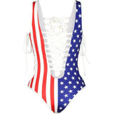 dos maillot lacet style usa