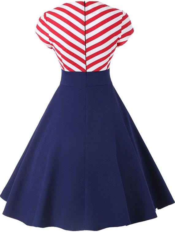 dos robe retro motif usa