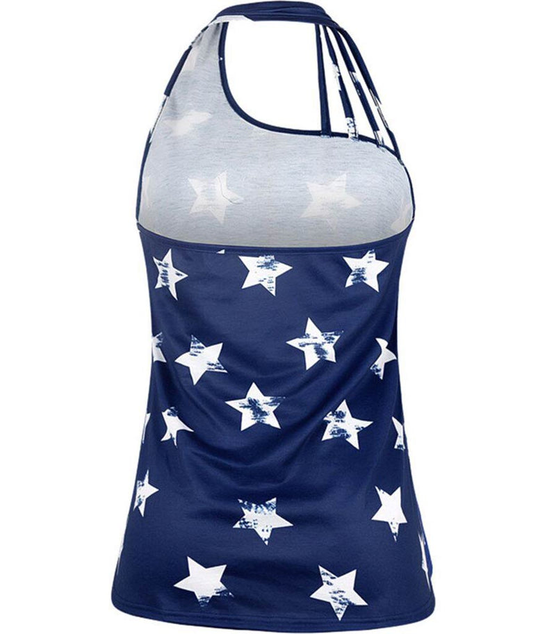 dos top banniere etats unis femme