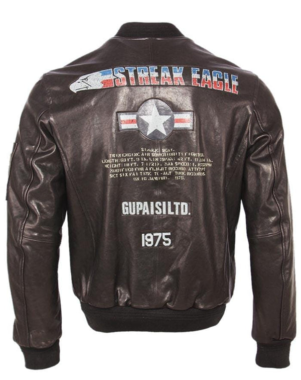 dos veste cuir armée air USA