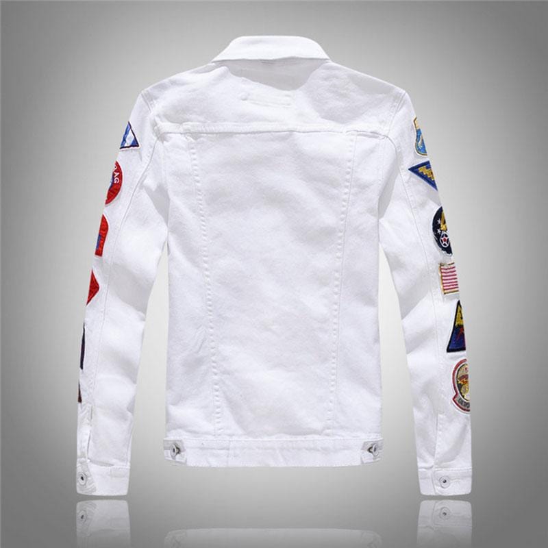 dos blouson jean look etats unis