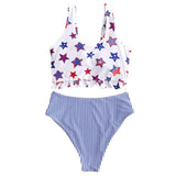 dos tankini bleu style usa