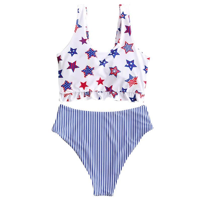 dos tankini bleu style usa