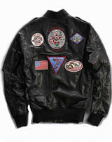 dos veste cuir noire usa