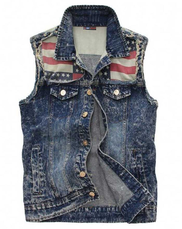 gilet cowboy drapeau americain