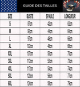 guide taille tee shirt usa homme