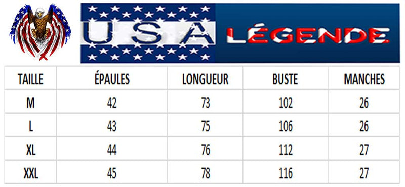 guide tailles maillot de baseball americain