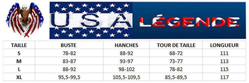 guide tailles robe de soiree americaine