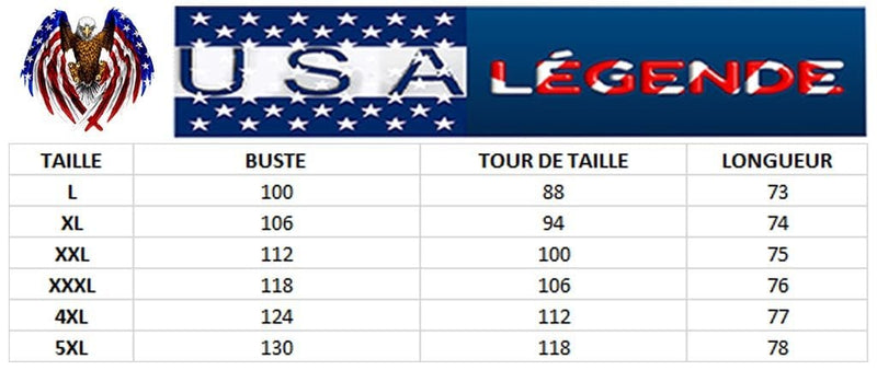 guide tailles robe emmanchure americaine