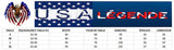 guide tailles robe imprime drapeau americain