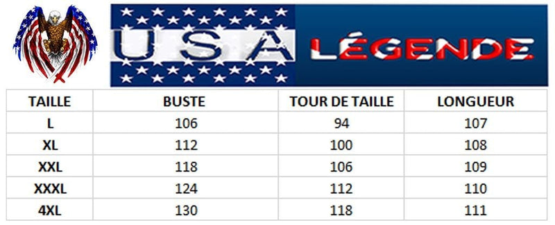 guide tailles robe manche americaine