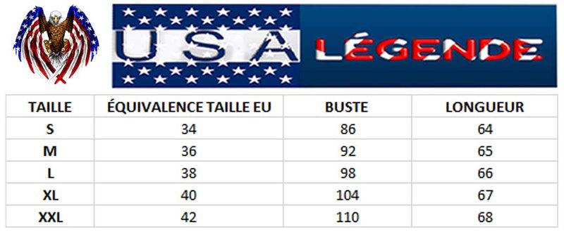 guide tailles top femme encolure americaine