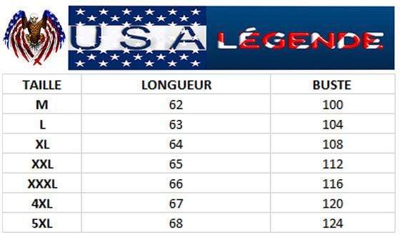 guide tailles-top imprime americain femme
