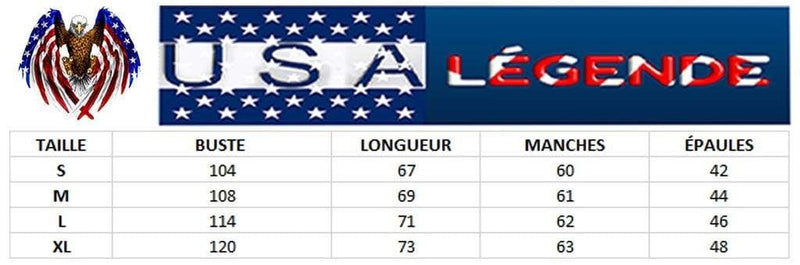 guide tailles veste americaine teddy