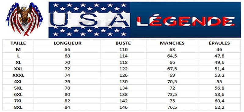 guide tailles veste us army