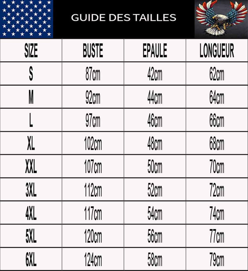 guide des tailles debardeur