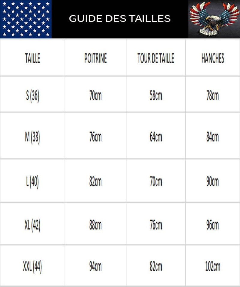guide des tailles maillots de bain americains femme