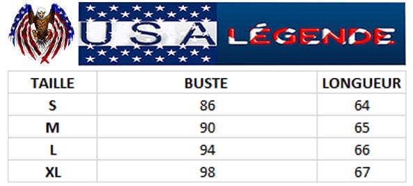 guide des tailles usa tank top