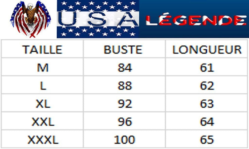 guide des tailles veste americaine en jean sans manche