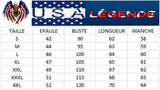 guide des tailles veste americaine motard