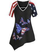 haut long femme banniere usa
