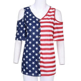haut drapeau etats unis femme