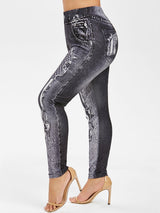 legging noir drapeau etats unis