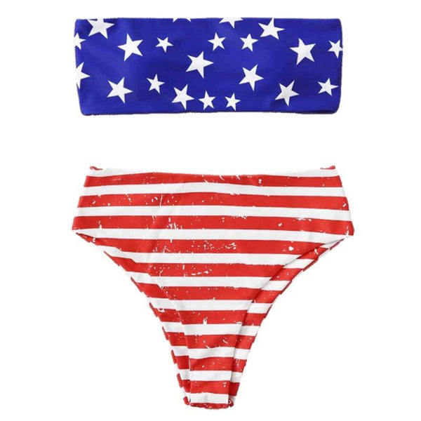 maillot de bain bandeau drapeau usa
