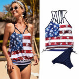 maillot deux pieces tankini usa