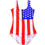 maillot femme ronde drapeau usa