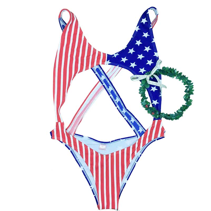 maillot une pièce découpe style américain