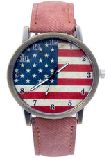 montre rose drapeau etats unis