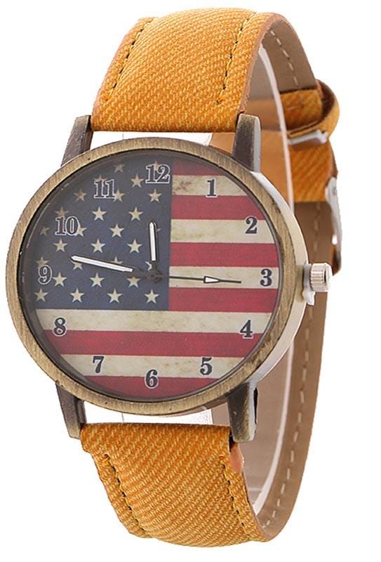 montre vintage drapeau us