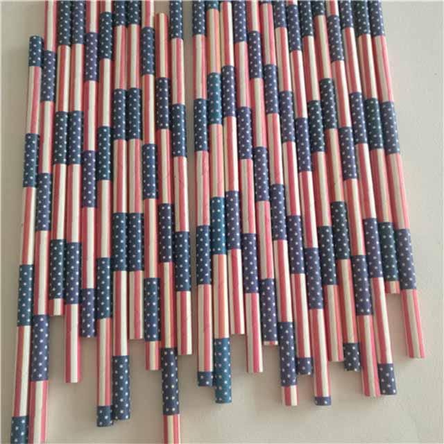 pailles drapeau americain