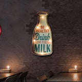 panneau lumineux americain pure fresh milk