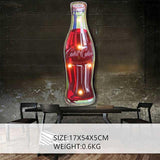 panneau lumineux retro bouteille coca cola