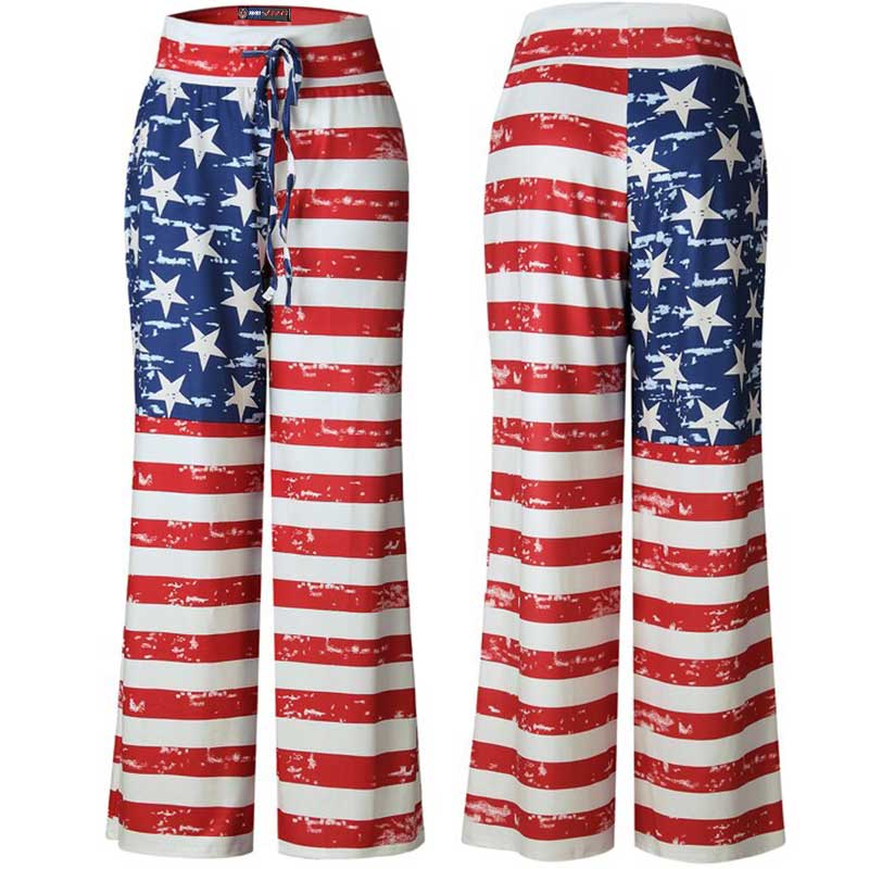 pantalon femme motif usa