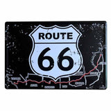 plaque carte trace route 66