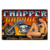 plaque pin up garage moto