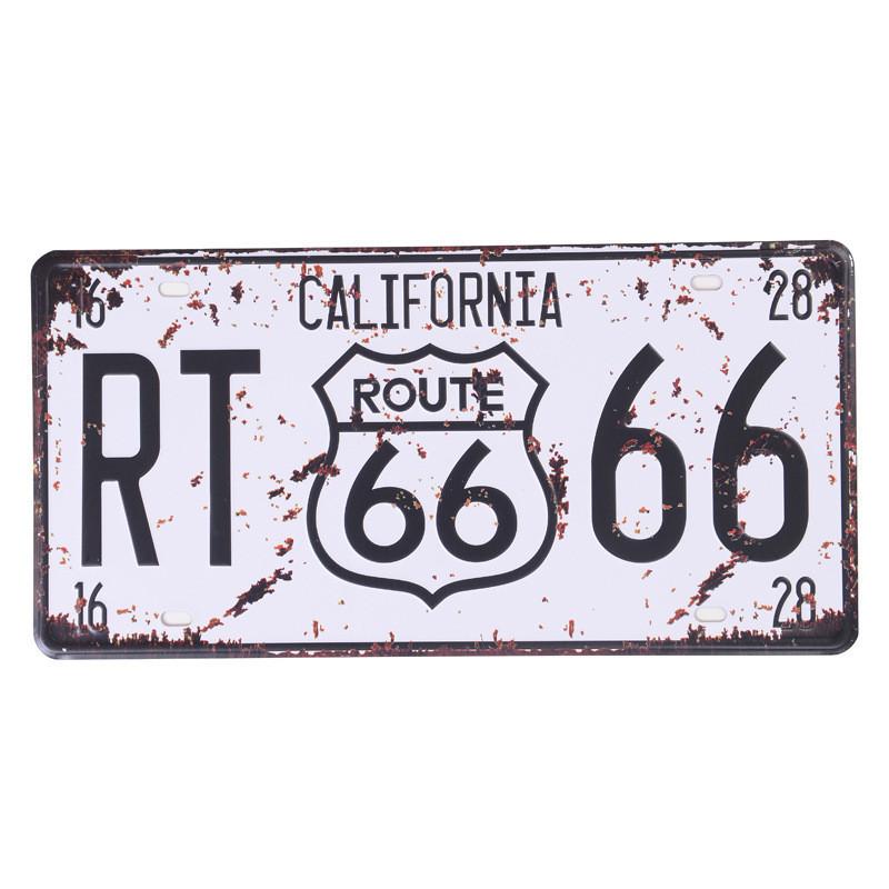 plaque metal californie route 66
