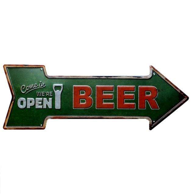 plaque beer vintage metal