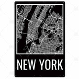 plaque carte new york 