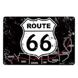 plaque decoration carte route 66