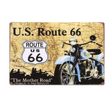 plaque deco road trip route 66 moto