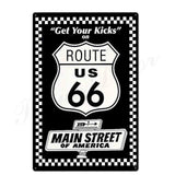 plaque deco route 66 main street of america