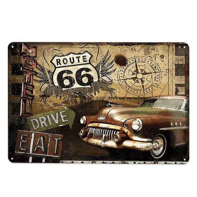 plaque drive voiture collection route 66