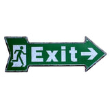 plaque exit verte metal