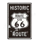 plaque metal deco historic route 66