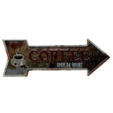 plaque metal retro cafe