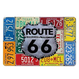plaque mineralogique retro route 66